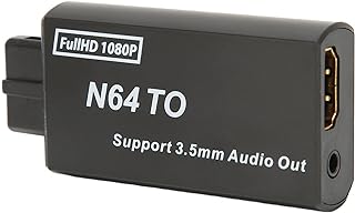 Yunseity N64 toConverter Adapter, 1080P Plug and Play with No Loss Signal Conversion, Compatible with PAL NTSC, for Classic Games