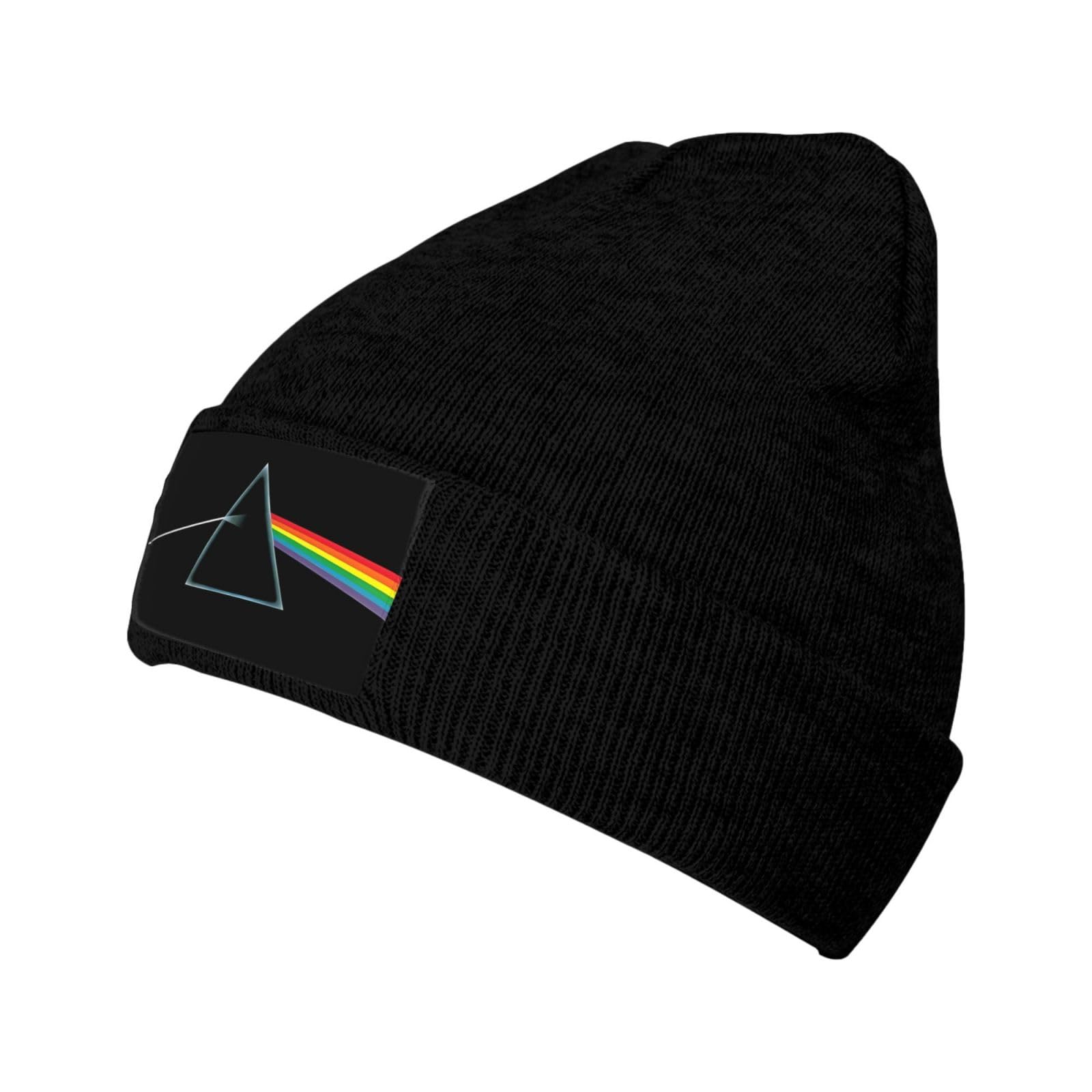Ezkyztlw Unisex Black Pink Rainbow Floyd Beanie Hat Knit Cap For Women Men Slouchy Beanie Cap Winter Knit Hat Skull Cap