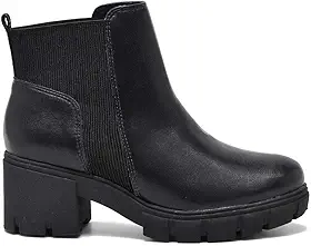 Bota Feminina Via Marte Chelsea Salto Bloco Tratorado