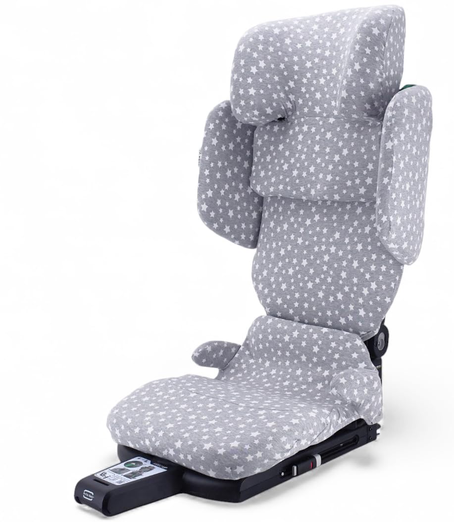 JYOKO Fodera Per Seggiolino Auto Compatibile Con Axkid Up | Cotone Biologico | Traspirante E Morbida | White Star