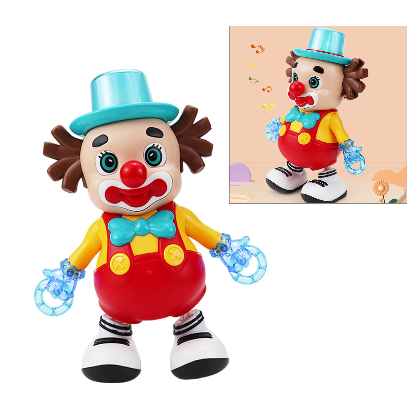 Generico Giocattolo da Clown Danzante con Luce Musicale
