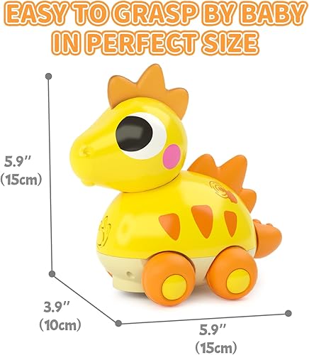Miniatura 6 de Juguetes musicales de dinosaurio para bebé dinosaurio Touch  Go con luz y música para niñas de 18 meses color amarillo
