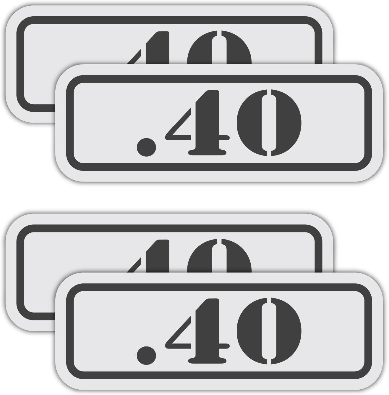 X4 Reflective .40 Ammo Can Hard Hat Decals Motorcycle Shield Helmet Decals