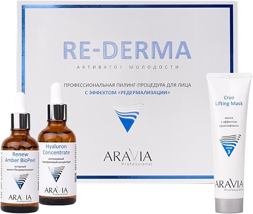 ARAVIA Set profesional de peeling facial con efecto "redermalización"  Restaura la piel con los primeros signos de envejecimiento en un salón de