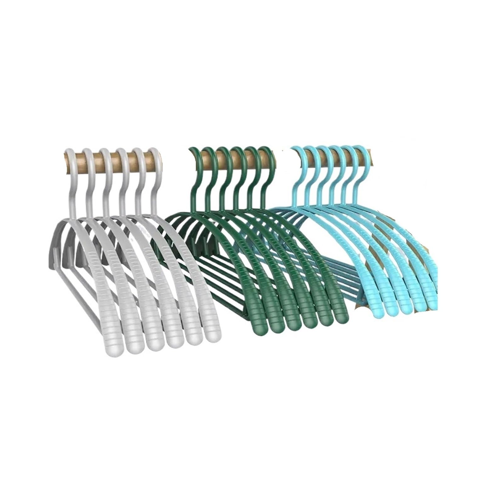 Clothes Hangers Plastic Non-slip Semicircle Coat Drying Racks(10Pcs Mixed color)