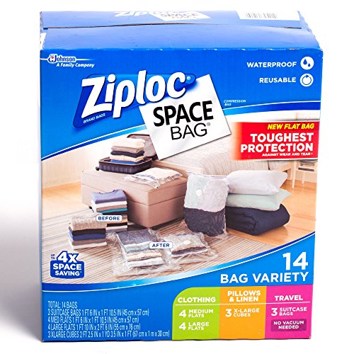 Ziploc Bolsas Ahorra Espacio aspiradora Guarda Ropa 15 Unidades Cover