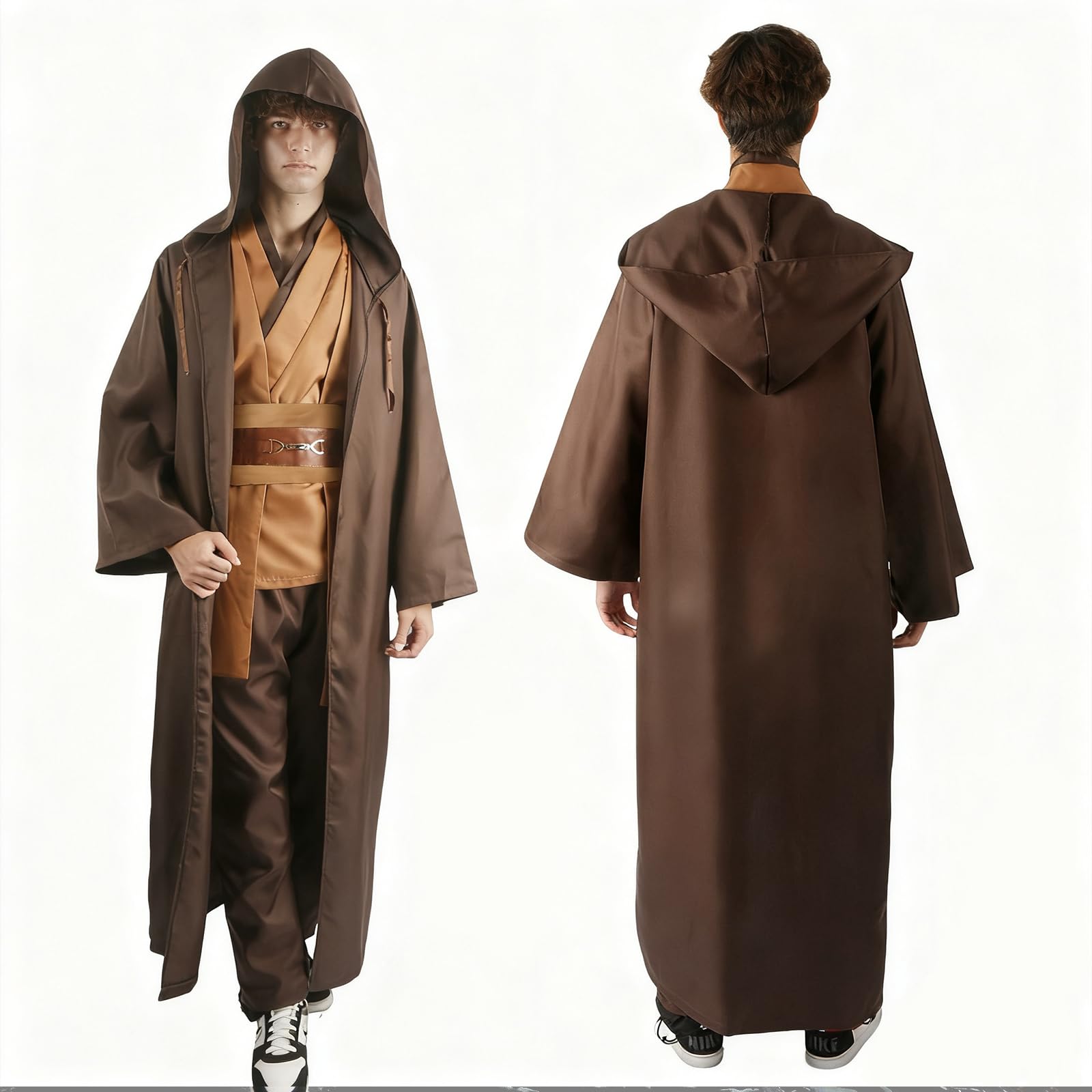 Kitimi Je-d Kostüm Erwachsene, Robe Kinder mit Kapuze Skywalker Kostüm Hoodies Robe Karneval Halloween Cosplay kostüm für Erwachsene Jungen Männer