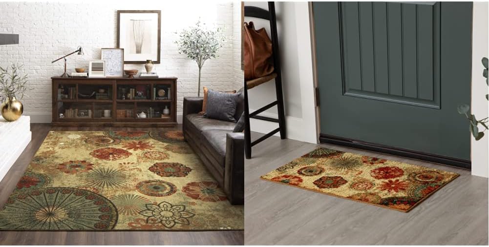 Mohawk Home Alexa Ornamental Floral Medallion Area Rug