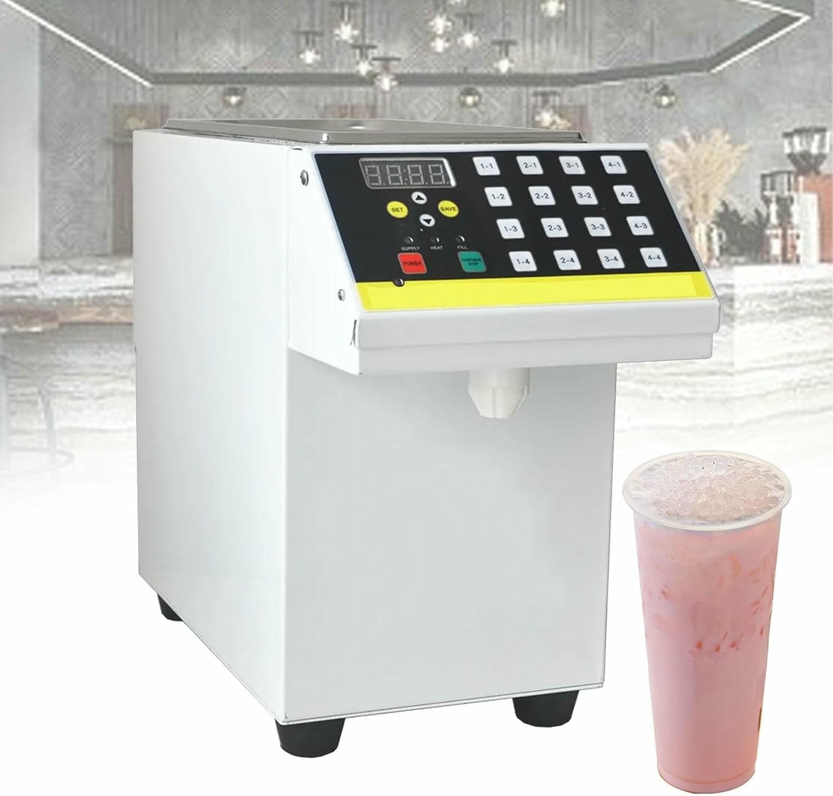 Distributeur automatique de sirop de sucre, capacité de 8,5 l pour les magasins de boissons, parfait pour le thé à bulles, les restaurants, les snack-bars et les cafés