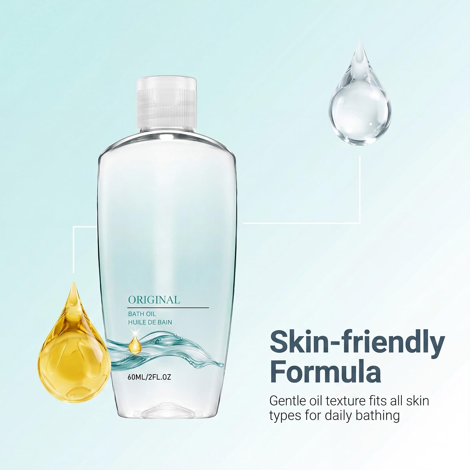 Huile de Bain Sèche Hydratante Adoucissante Peau Sèche Rugueuse pour Femme