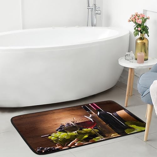 Miniatura 6 de Tapete de cocina con temática de vino, copas de vino tinto, tapete de pie cómodo, antideslizante, para decoración de interiores y suelo, 39 x 20