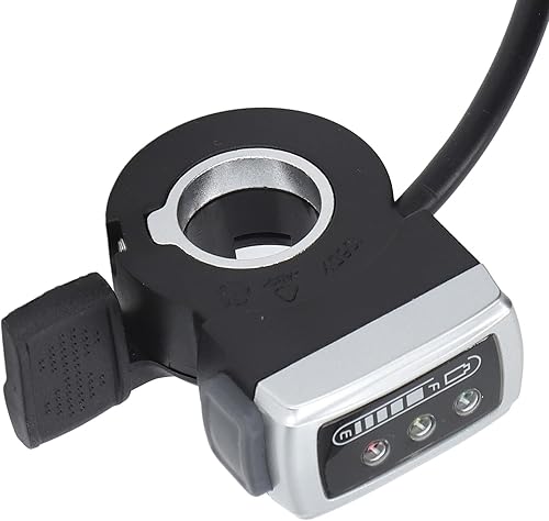 Miniatura 9 de Empuñadura de acelerador de bicicleta eléctrica, acelerador de dedo de scooter con interruptor de estado de la batería Mango acelerador de dedo para
