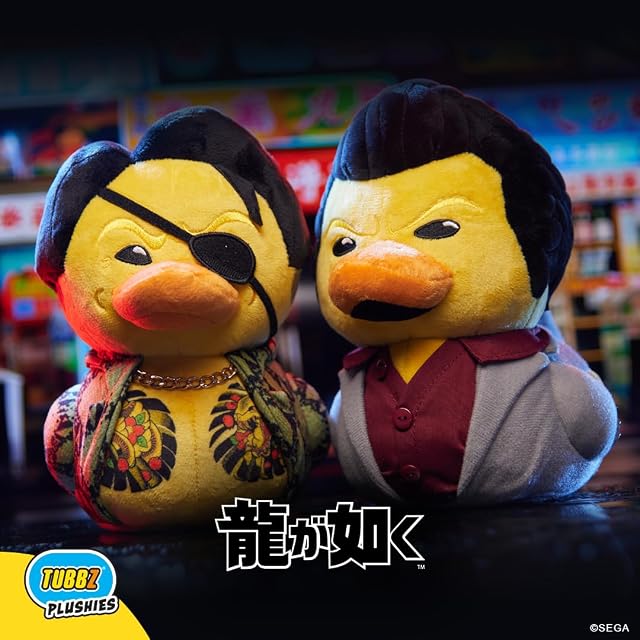 Foto 6 de 6 de TUBBZ Peluche: Yakuza Like A Dragon - Goro Majima Juguete Coleccionable de Pato de Goma de Peluche Disfrazado