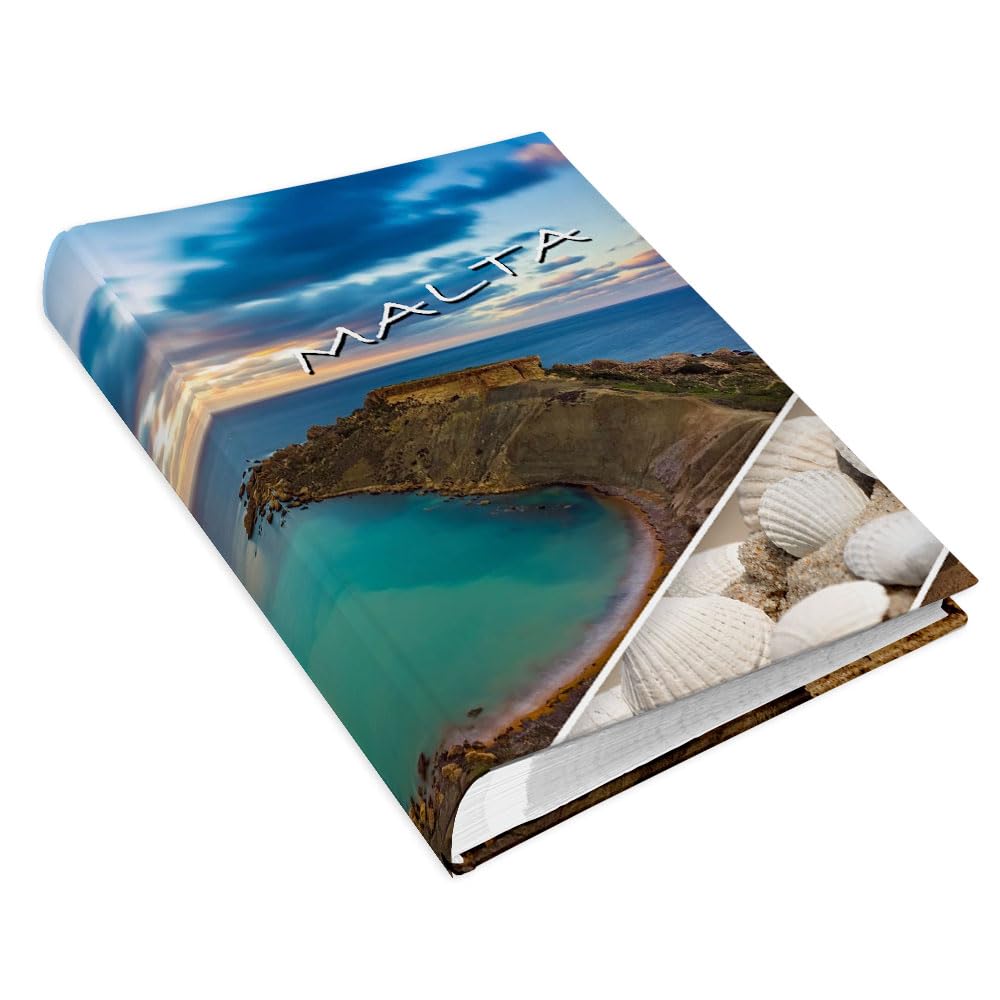 Urlaubsfotoalbum: Malta, Fototasche für Fotos, Taschen-Fotohalter für lose Blätter, Urlaub Malta, Handgemachte Fotoalbum (15x21 | für 120 Fotos)