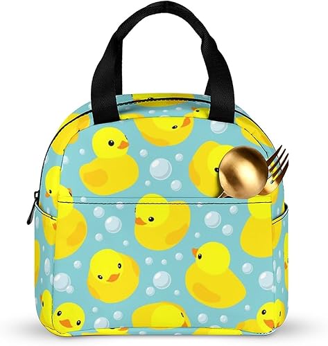 Miniatura 4 de Bolsas de almuerzo con aislamiento térmico para pícnic, para mujer, reutilizables, para oficina o para oficina, compatible con patos de goma