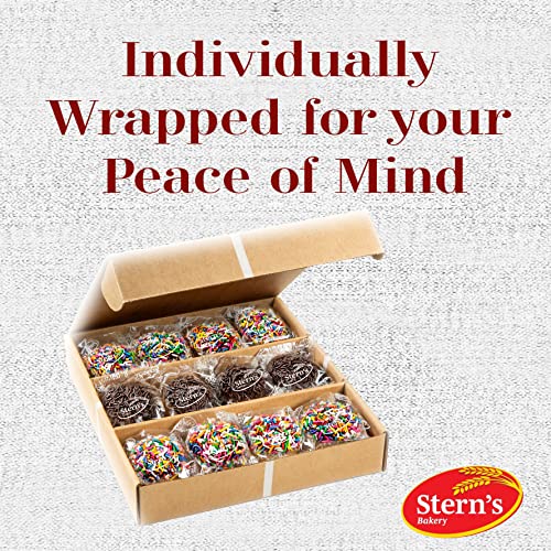 Mini Cupcakes [12 Count] Topped with Rainbow Sprinkles | Birthday Food Gifts for Your Mom, Dad, Grandkid |Fresh Vanilla Cupcakes Individually Wrapped | Kosher, Nut Free & Dairy Free | Stern’s Bakery - image 2