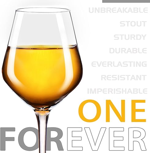 Miniatura 3 de Juego de 6 copas de vino de plástico (15 onzas), copas de vino irrompibles con tallo, 100% Tritan y sin BPA, aptas para lavavajillas, impresionantes