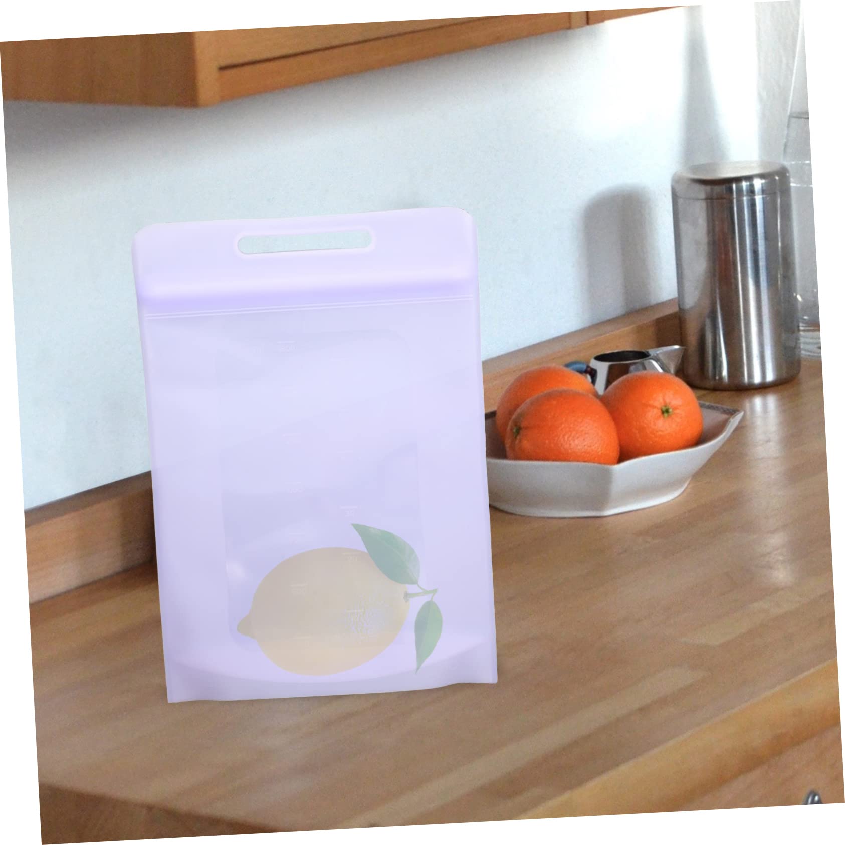 4 Sacchetti in Silicone per Alimenti, Sacchetti per Alimenti sottovuoto, riutilizzabili, per congelatore, per Uso Quotidiano, per Alimenti, Snack, per conservare panini in Gel di