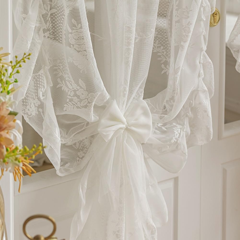 Amazon.com: Shabby Chic Lace Curtains 2 Panels, French Rococo