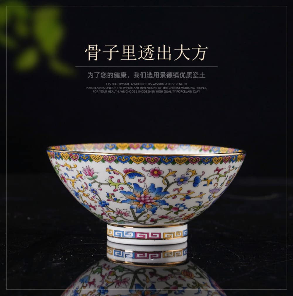 XIALON Jingdezhen Keramik-Geschirr, antiker Palast, bunt, chinesischer Stil, Keramik, Palast, 13 cm, 13 cm