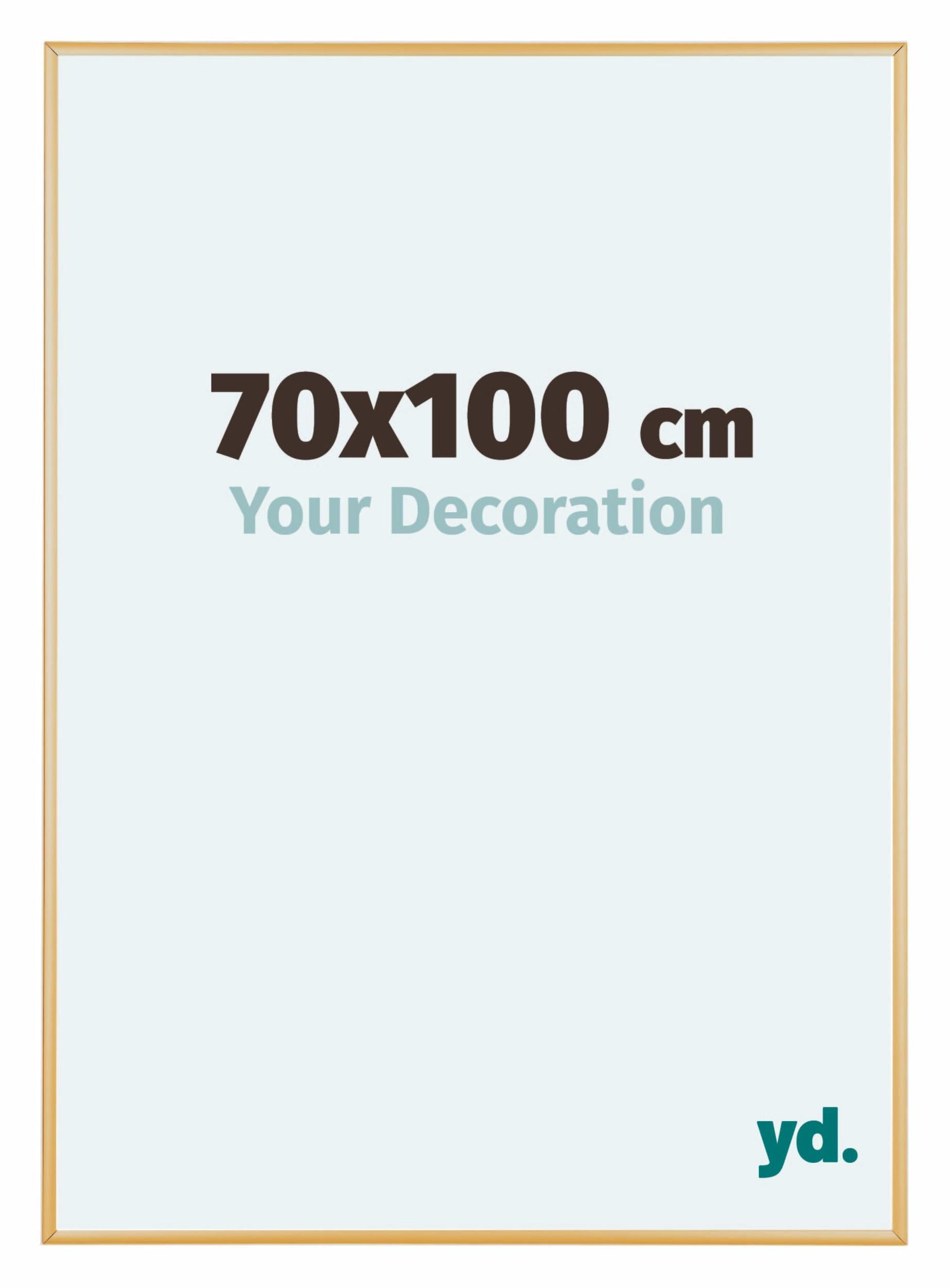 Your Decoration - Picture Frame 70x100 cm - Gold Vintage - Decorative Wall Frame in Aluminium with Antireflection - Frame 70x100 - Kent