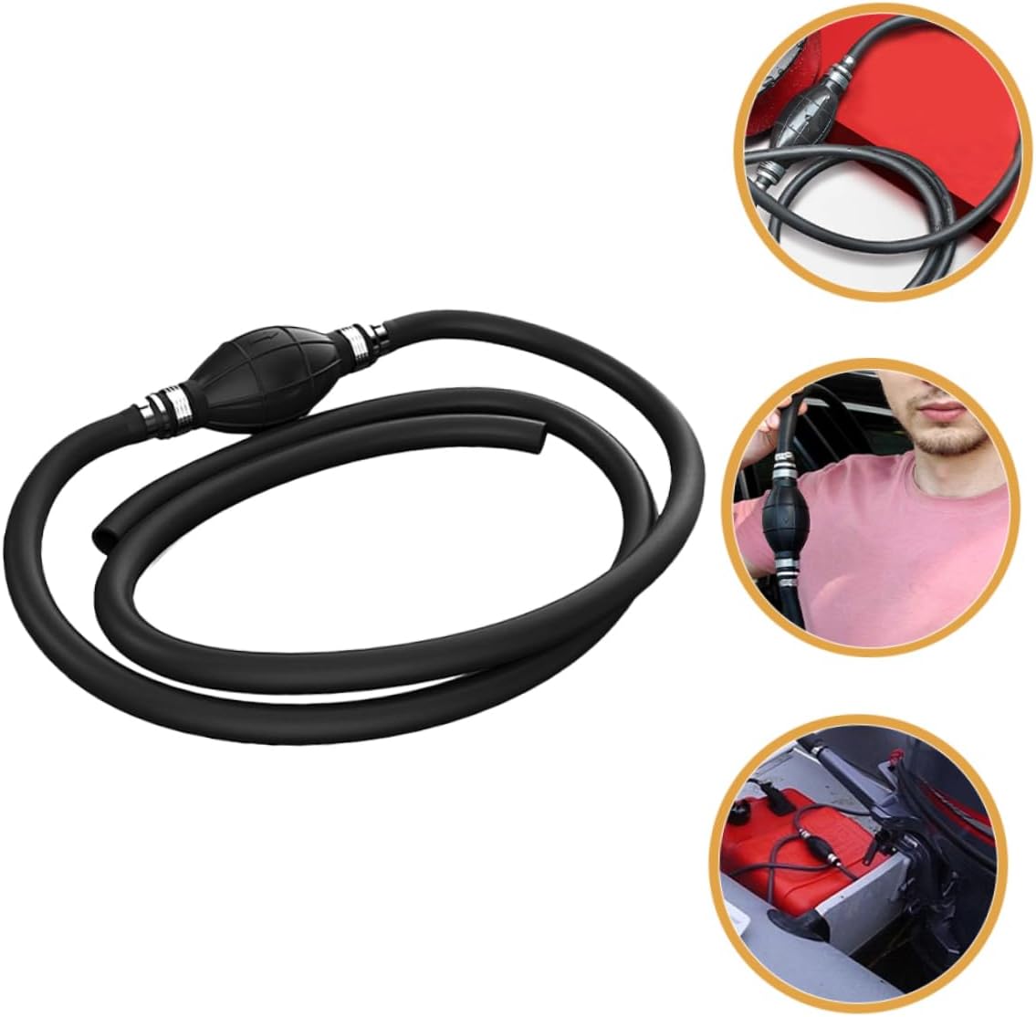 Mikinona 366g Portable Car Hand Oil Pump Inner Fuel Transfer Pump Siphon Hand Easy Installation