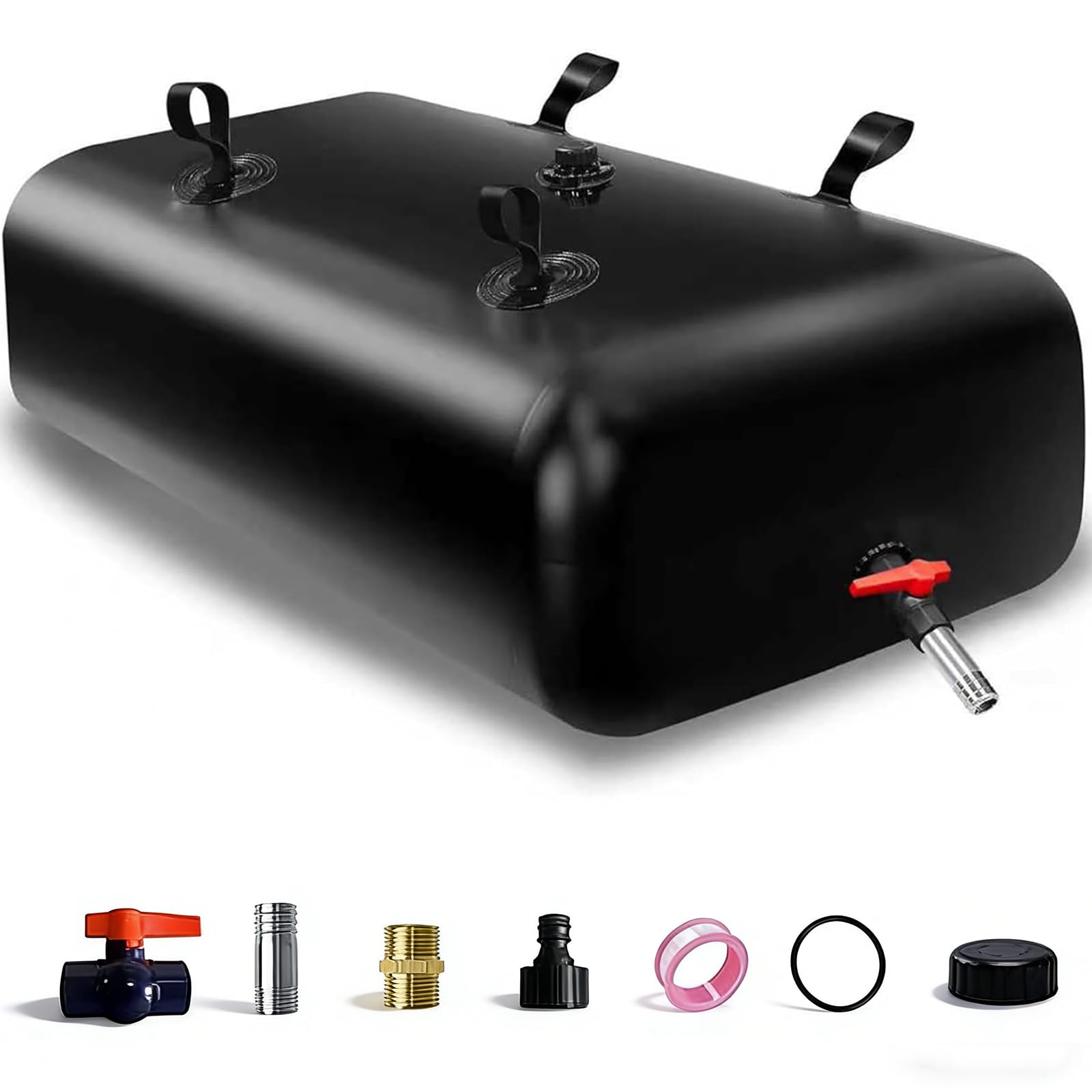 Photo 1 of GHOSOONE 1000 L/264 Gal Water Bladder Tank, Foldable Portable Water Storage Container, Emergency Water Bag for RV, Truck Bed, Fire Prevention, Drought Resistance, Black