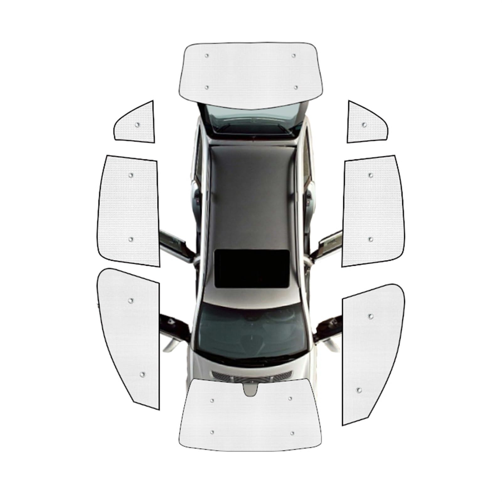 Parasol Lateral Coche Para CR-V para CRV MK3 2007 2008 2009 2010 2011, parabrisas delantero de coche, cortina lateral trasera, parasol Parasoles Coche (Tamaño : 2-All Sunshades)