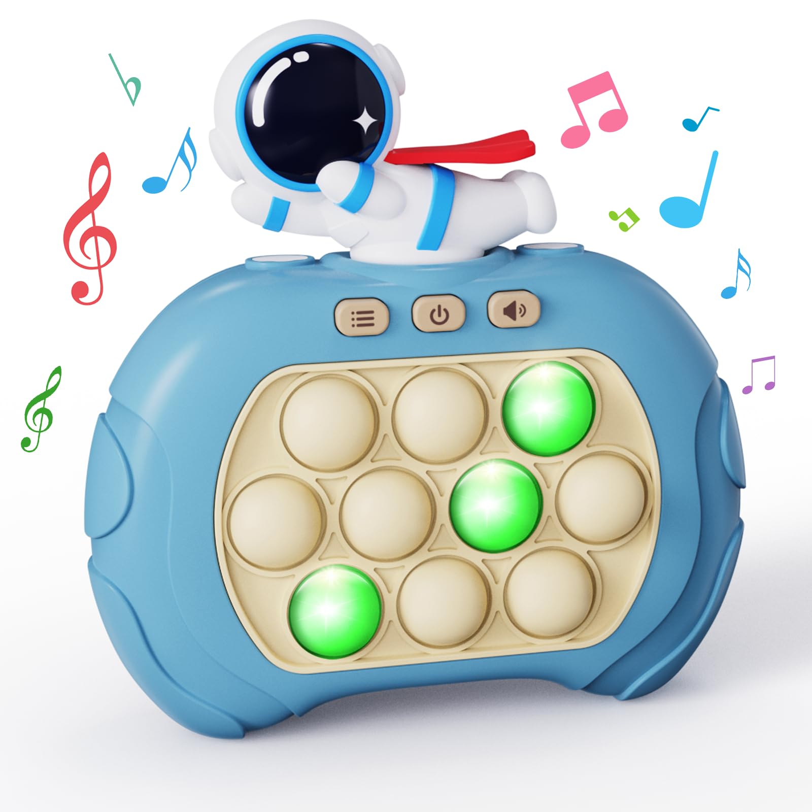 Fidget Toys Light Up Game, Handheld Games for Kids, Quick Push Bubbles Game Console, Autism Sensory Toys Birthday Gifts for Old Boys Girls Kids Teens