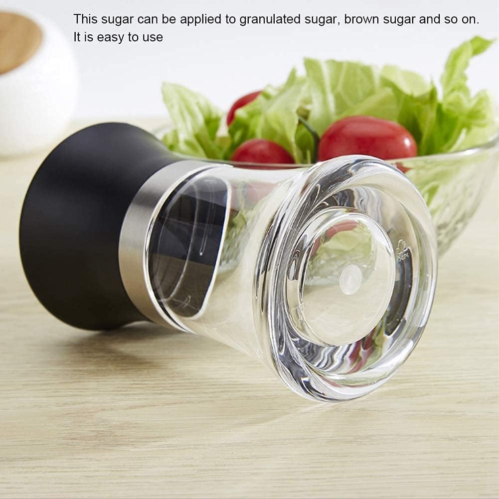 qiuqiu Sugar Pourer, Acrylic Sugar Dispenser Coffee Shaker Container Sugar Jar Sugar Bottle Dispenser Kitchen Utensil Accessories, 100ml/3.5oz-2pcs