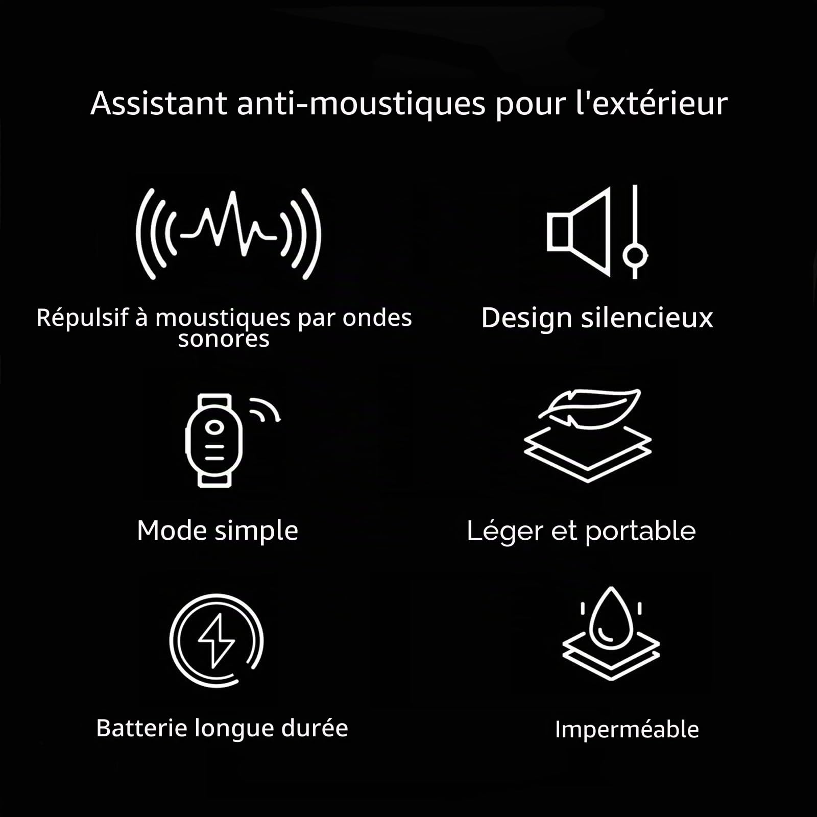 Répulsif Ultrasonique De Moustique Répulsif Anti-nuisible Ultrasons Portable Anti-Tiques Anti-Parasites - Porte Clé - Pendentif Répulsif Anti-puces, Moustiques, Tiques