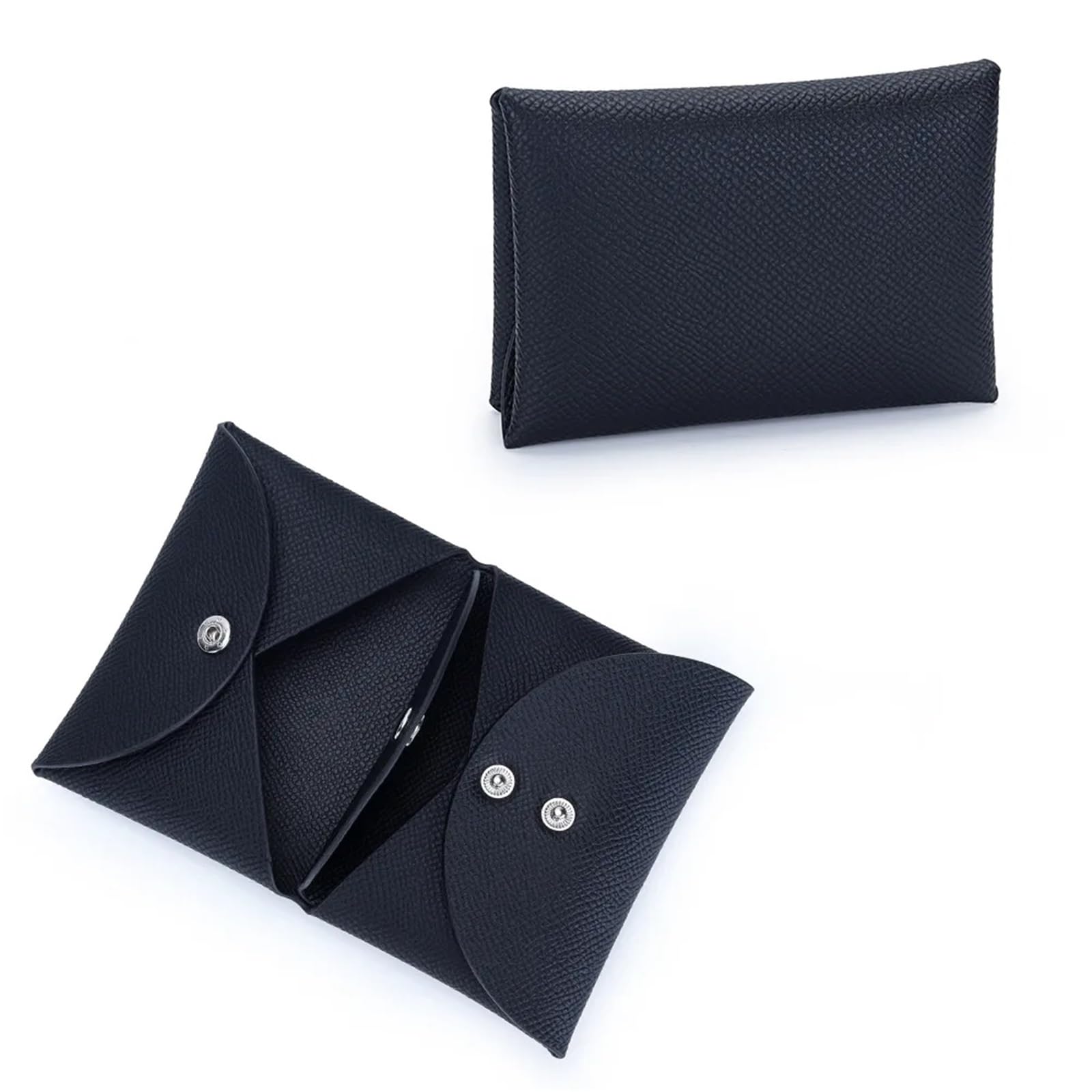 Portamonete Portamonete piccolo in pelle da 1 pezzo in Porta carte for uomo Donna(Elephant gray)