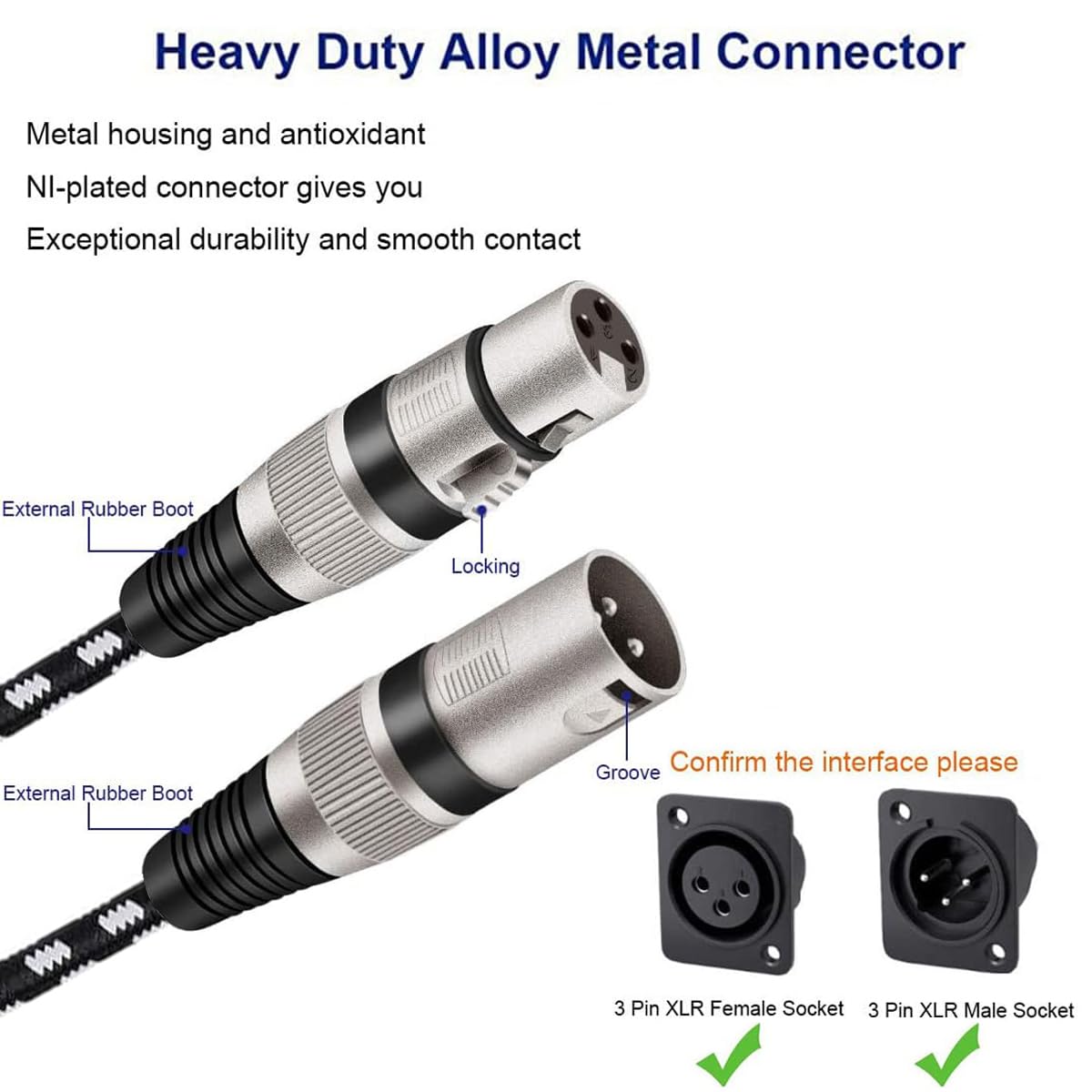 Stereo Microfono Cavo. 5 Perno Femmina XLR A Doppio 3 Maschi Bilanciato Y.XL-5
