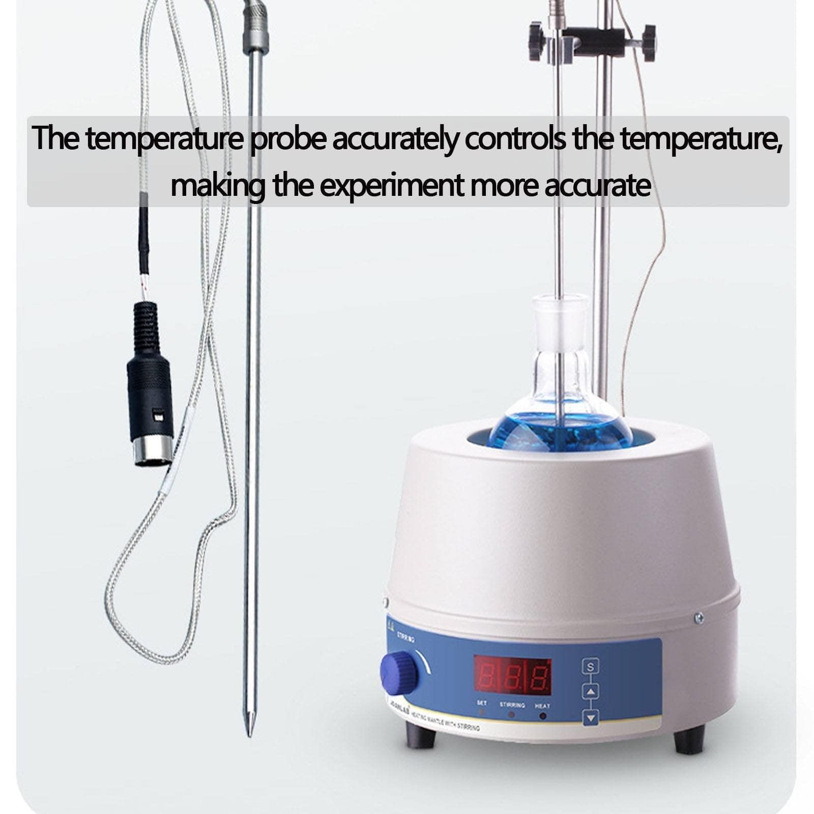 Manta Calefactora Eléctrica De Laboratorio Con Agitador Magnético, Manta Calefactora Con Agitador Magnético Con Control De Temperatura Digital Profesional, For Matraces De Fondo Redondo, 100-1000 Ml(2