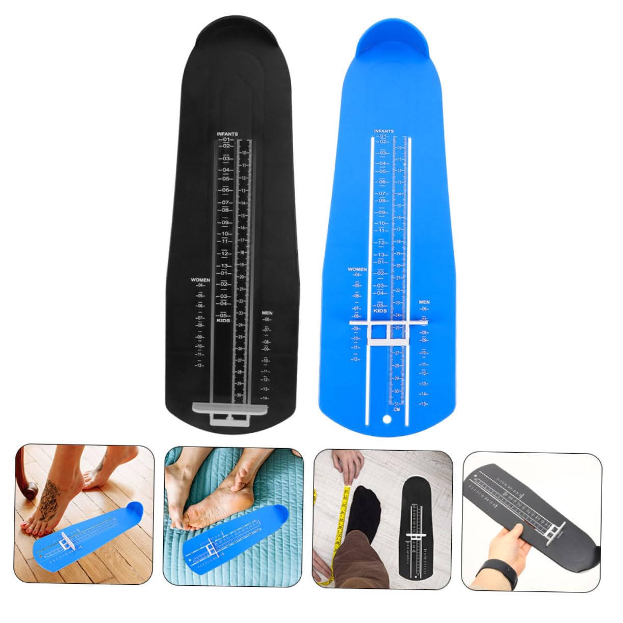 8piezas Medidor De Pies De Regla Para Calzado Dispositivo De Medición De Us y Precisa Para Determinar La De Zapatos