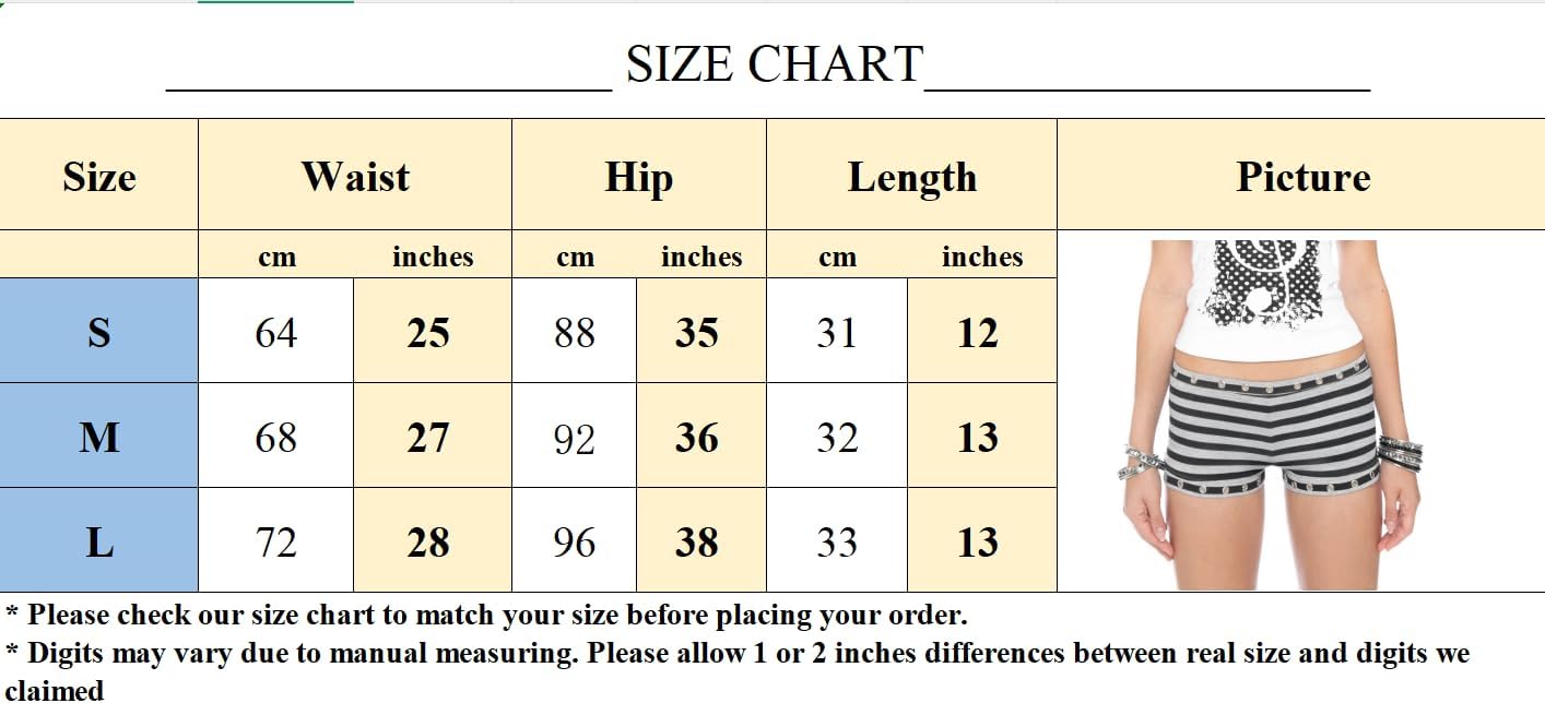 Womens Y2K Striped Low Rise Shorts Drawstring Slim Fit Eyelet Trim Hot Pants Punk Sexy Streetwear Booty Shorts - Image 7