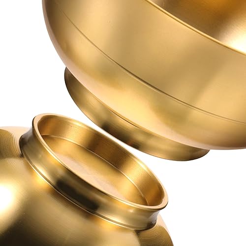 Miniatura 6 de Cuenco decorativo de latón, cuenco de agua bendita, quemador de incienso para uso en altar y ritual, acabado dorado