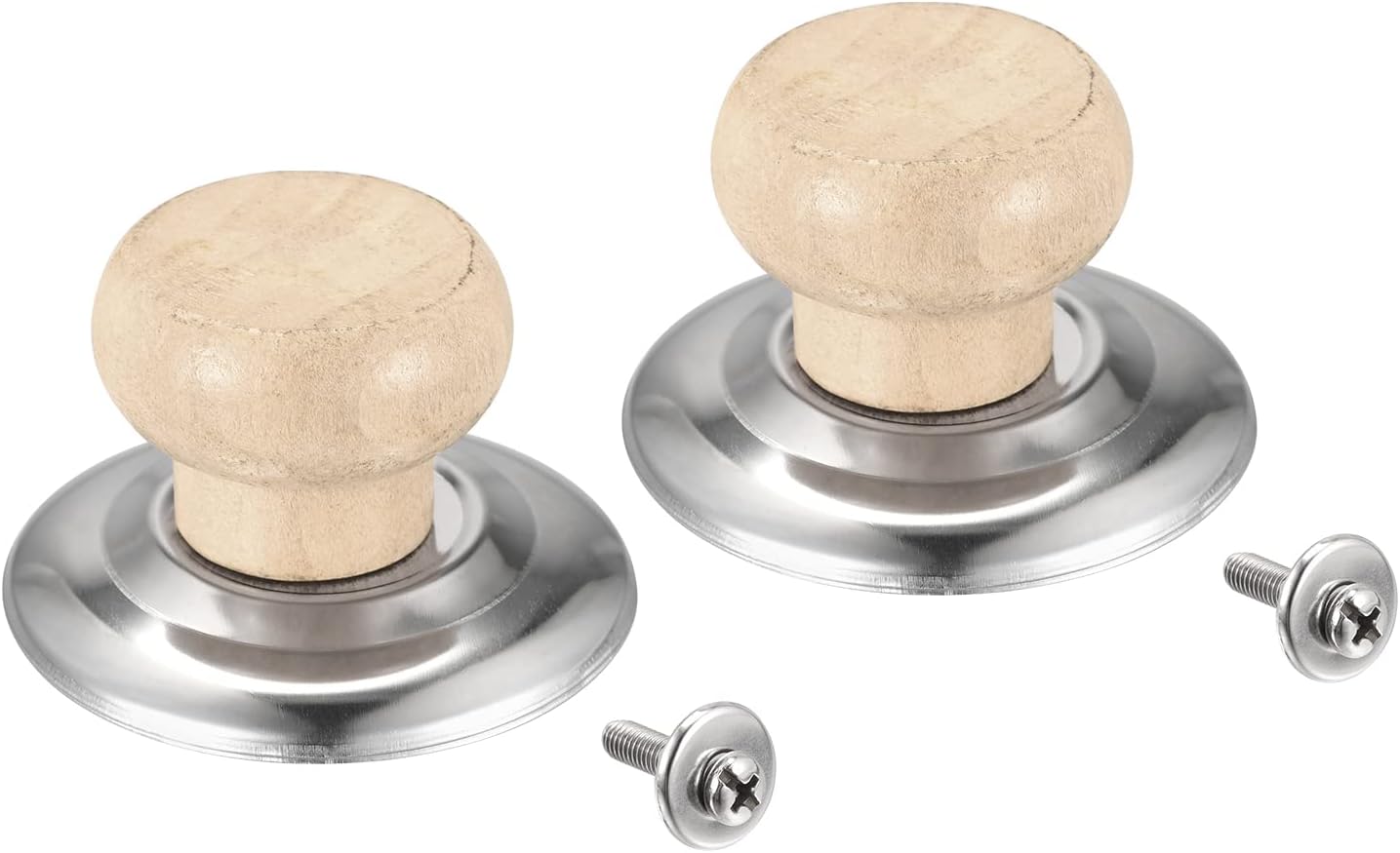 MECCANIXITY Universal Pot Lid Knob, Wooden Replacement Knob