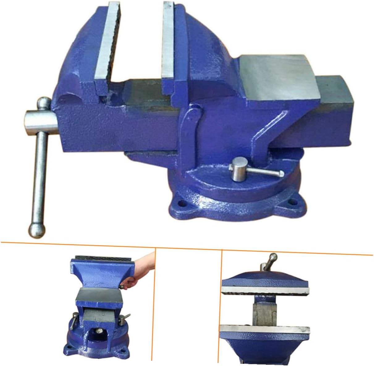Heavy-duty Steel Workbench Vise Portable Table Clamp for Woodworking Jewelry Crafting DIY Projects Cast Metal Tool