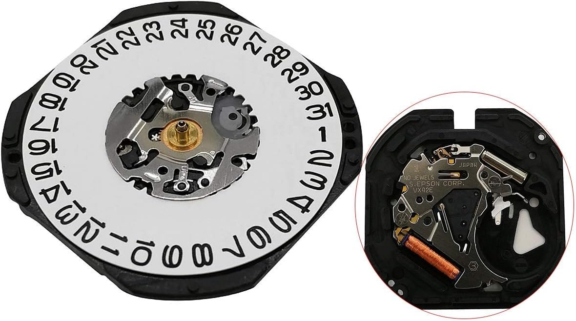 Gpzj Quartz Watch Movement VX42E Date at 3’ for Watch Repair Parts Accessories