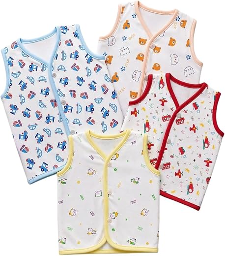 Little Angels Baby Jhabla | Vest for Newborn | 100% Organic Cotton Sleeveless Baniyan | Infant Innerwear Sando | Unisex Ba...