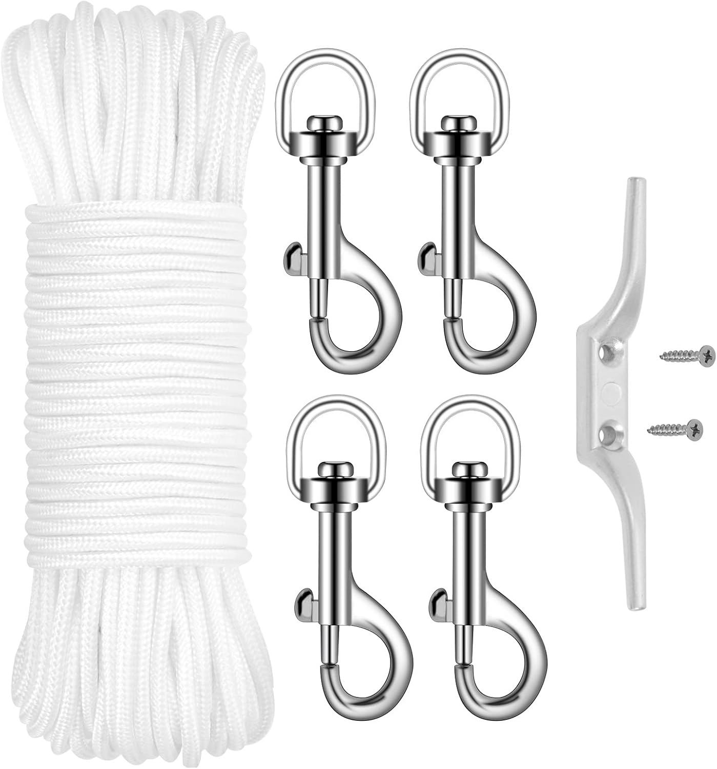 6 Pack Flagpole Hardware Repair Parts Kit, Flag Pole Rope