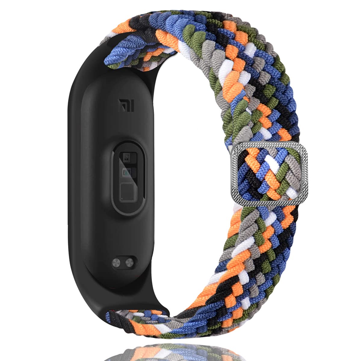 Correa de reloj de nailon para Mi Band 7/6/5/4/3 pulsera de tela elástica trenzada de nailon suave pulseras deportivas elasticidad correa de reloj expandible transpirable para Mi Band 7/6/5/4/3 — view 10