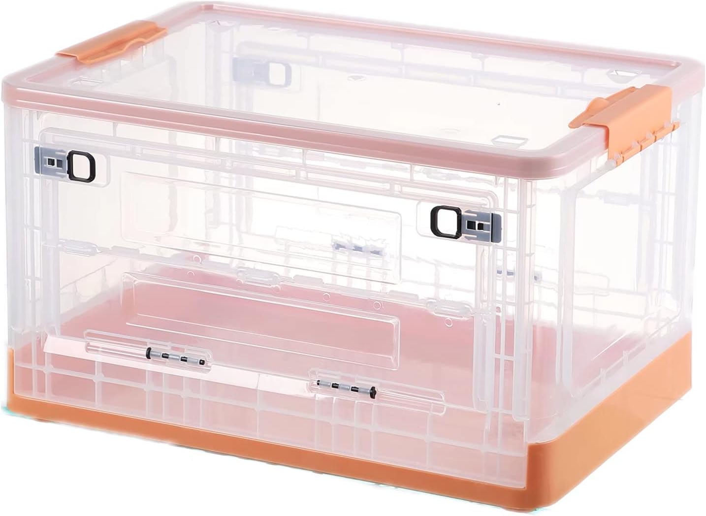 orange plastic storage totes