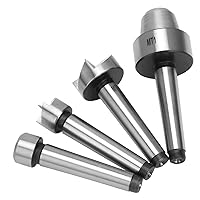 Vista 8 de 4pcs MT1 Torno de madera Live Center Drive Spur Cup Herramientas de torneado para carpintería con caja de madera (MT1)
