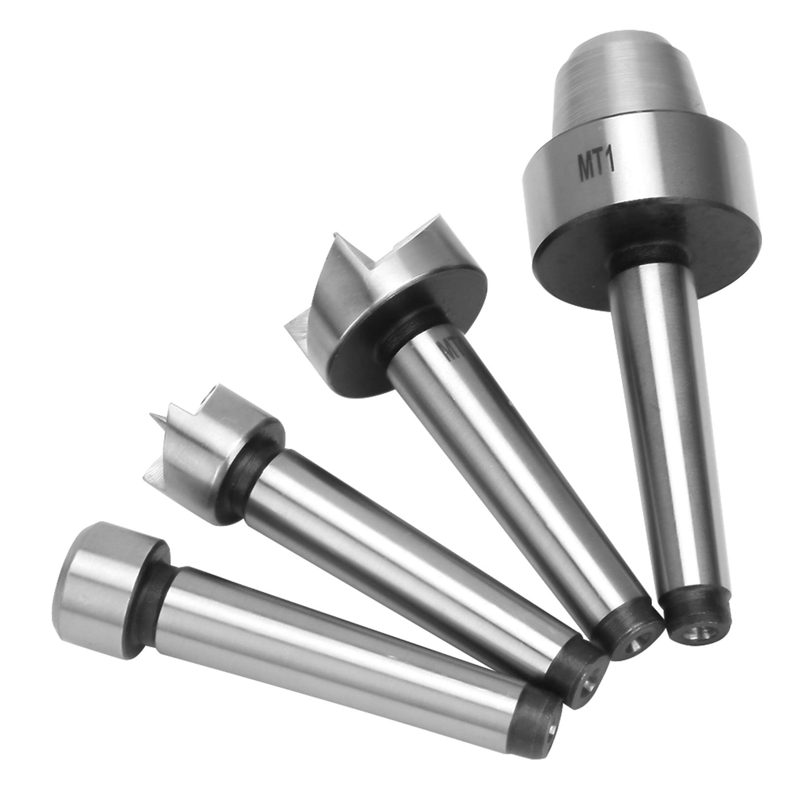 Tornio Girevole Drive Track Cup Arbor Tornio Liscio Centro Vivo Set di Centri di Tornitura da 4 Pezzi per Tornio per Legno per la Lavorazione dei Metalli con Scatola (MT1)