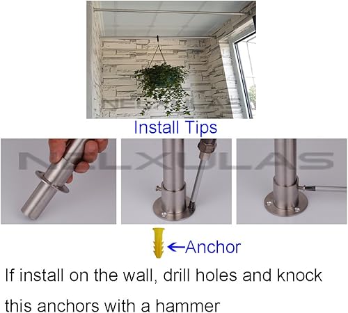 Miniatura 4 de brida de acero inoxidable para armario, Plateado