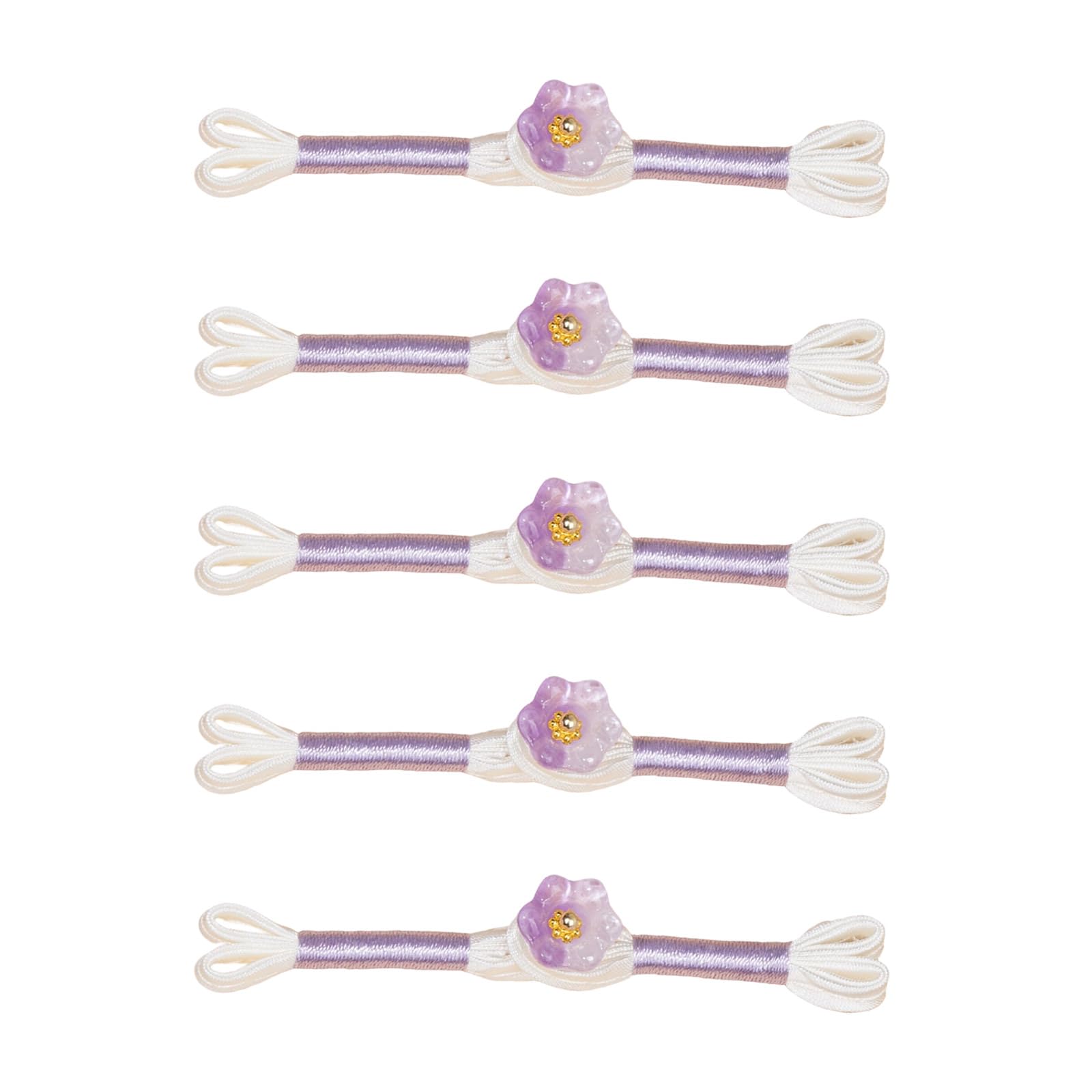 COOLHOOD 5Pcs Traditional Chinese Cheongsam Knot Button Floral Sewing Fasteners for Cloaks Dress Coat Decoration Decorative Flower Button