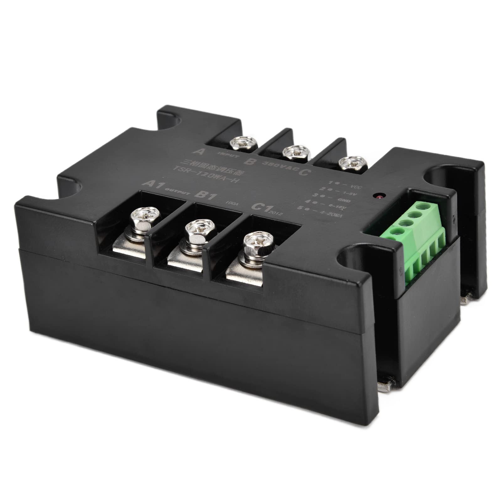Regulador de estado sólido Equipo de control de voltaje de tiristor trifásico CA 380 V para temperatura y atenuación - Modelo TSR 80WA H - Circuito integrado de disparo y cambio (TSR-120WA-H sin
