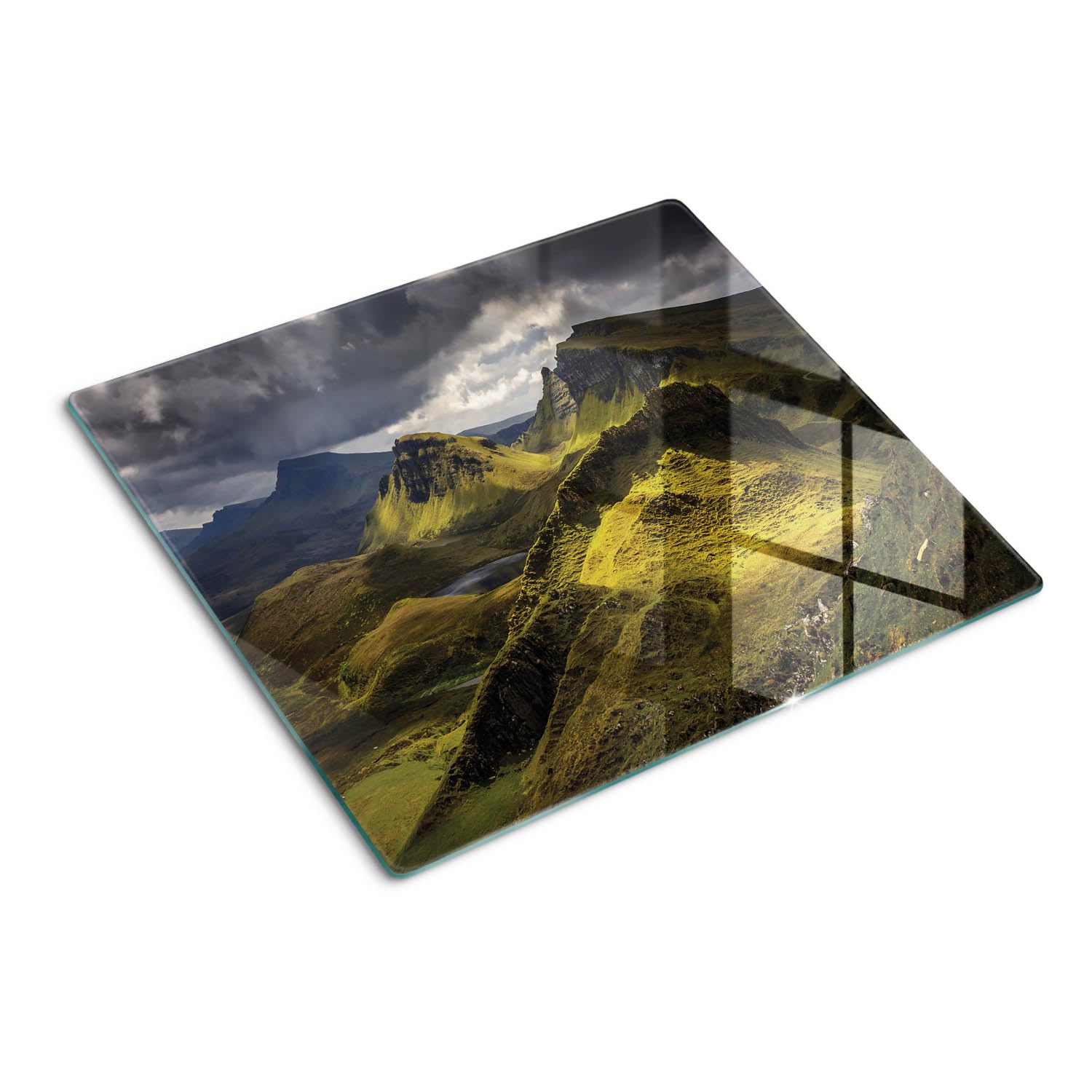 Protège-plan de travail en verre 60x52 cm chic design moderne Quiraing Écosse